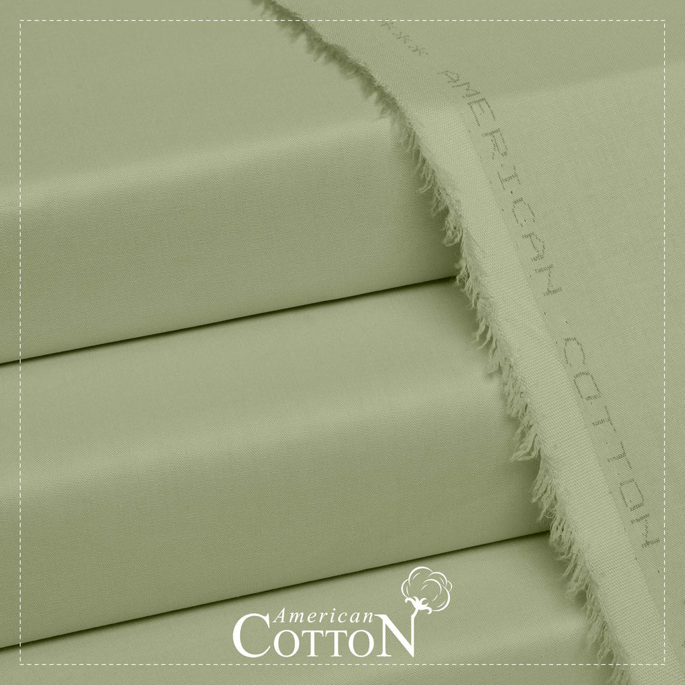 American Cotton Apple Gereen - Unstitched Men's Wear