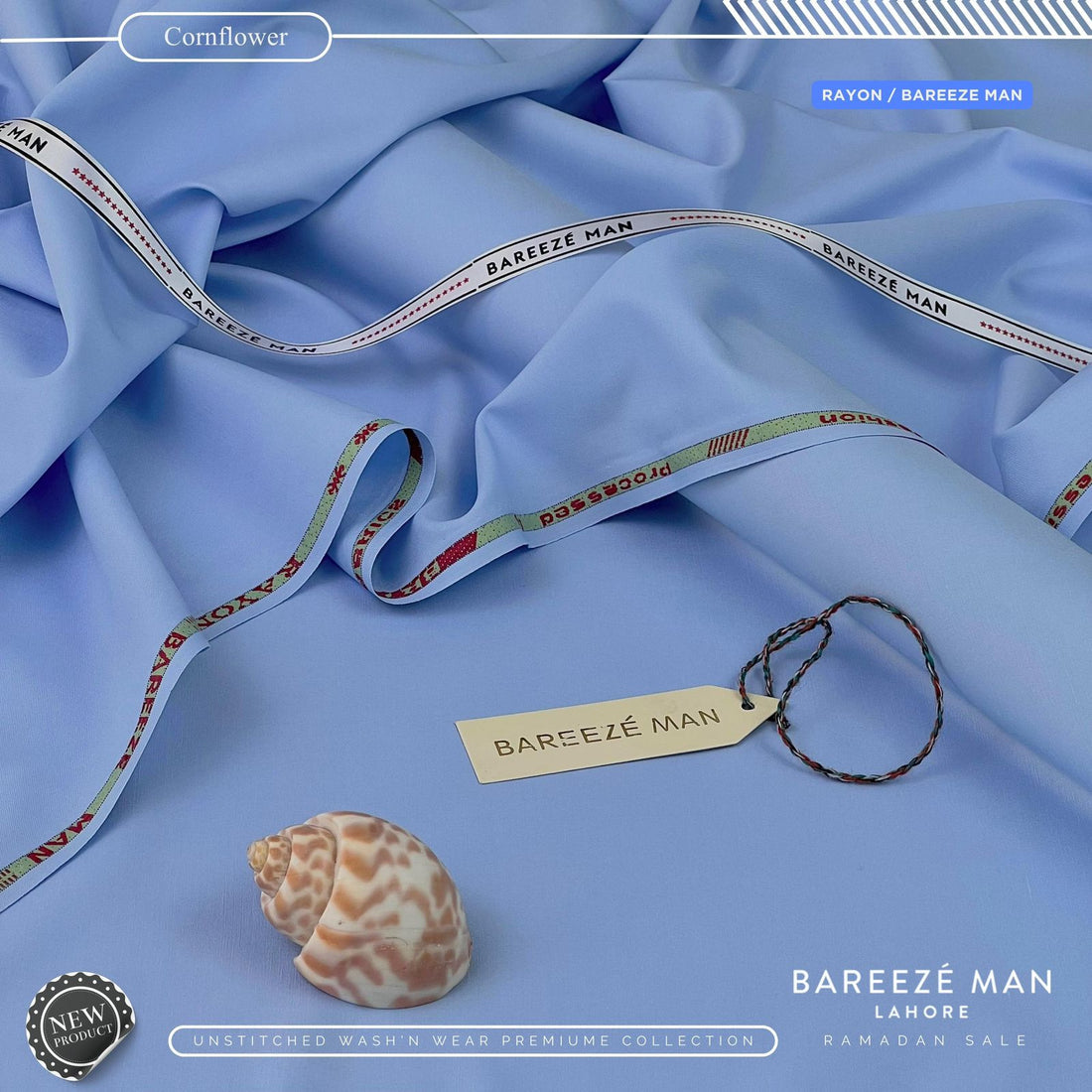 BAREEZE MAN UNSTICHEED MM-(Cornflower)