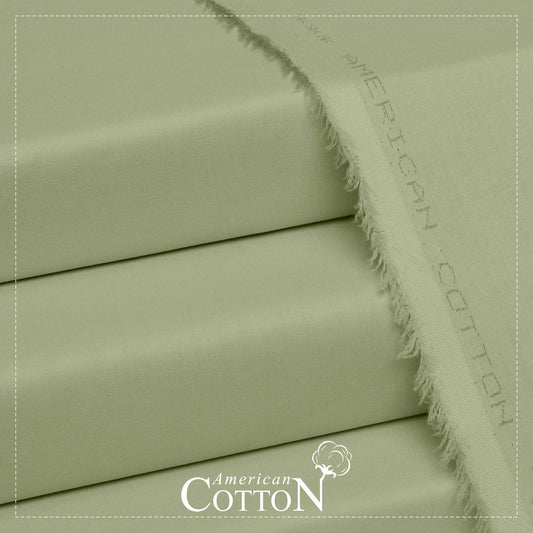 American Cotton Apple Gereen - Unstitched Men's Wear