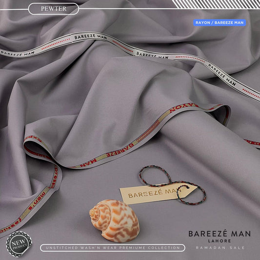BAREEZE MAN UNSTICHEED MM-(Pewater)