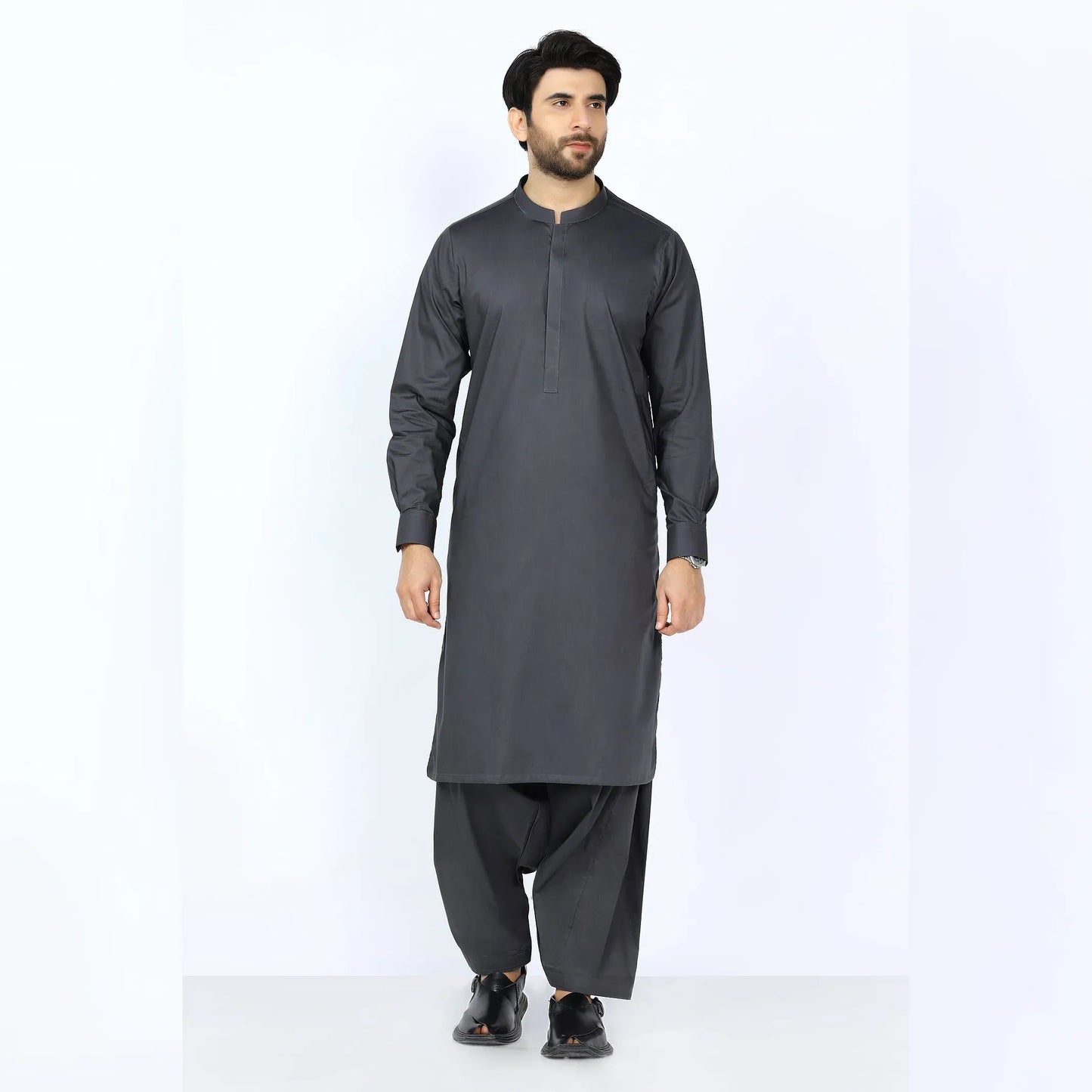 Phantom blended Dark grey-Unstitched Men's Wash & Wear