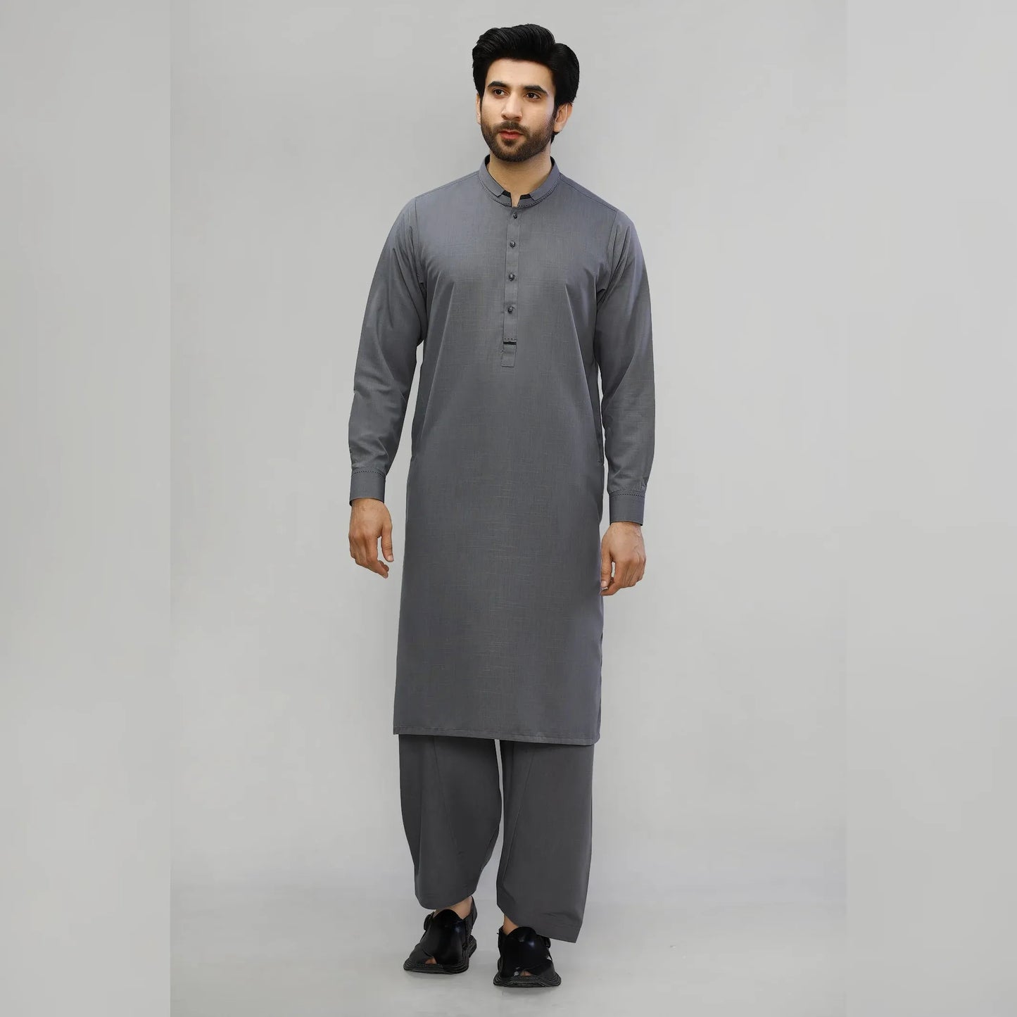 Phantom blended MidGrey-Unstitched Men's Wash & Wear
