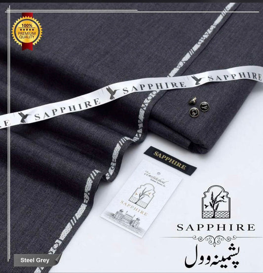 Sherdil Sapphire Wool- Steel Grey