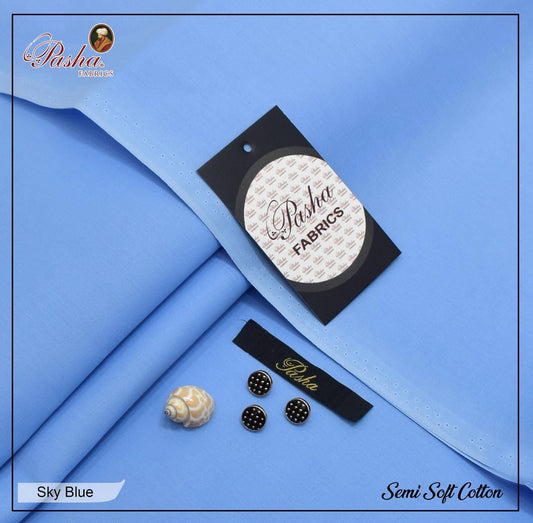 Pasha Silver Cotton - Sky Blue